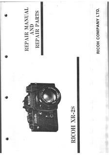 Ricoh XR 2 manual. Camera Instructions.